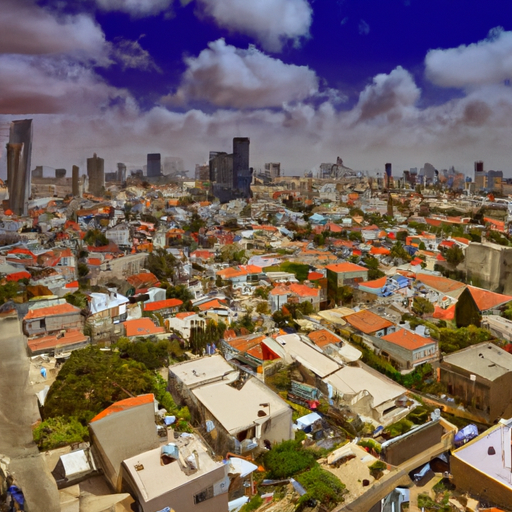 A panoramic view of Tel Aviv showcasing the Bauhaus architecture.